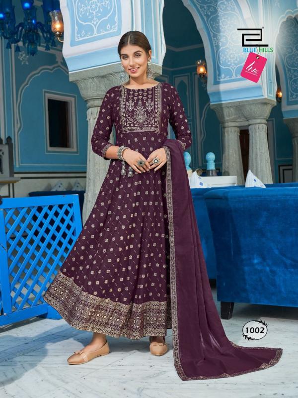  Blue Hills Raksha Bandhan Anarkali Designer Kurti With Dupatta Collection